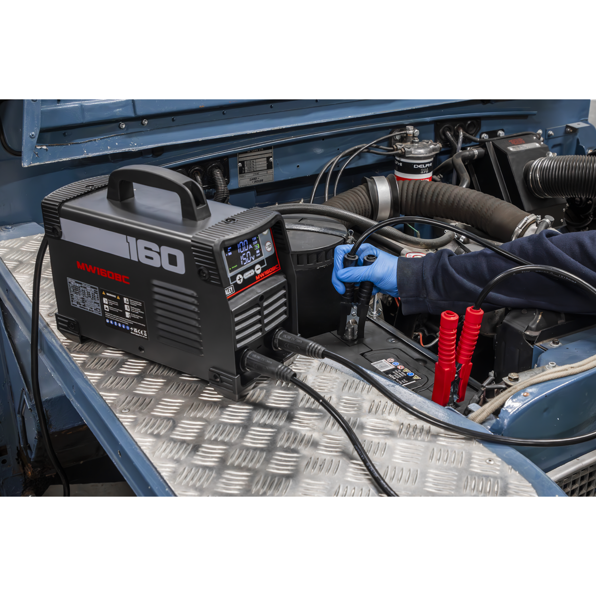 Sealey MMA Inverter Welder & Battery Charger/Starter LED Display 200A MW160BC