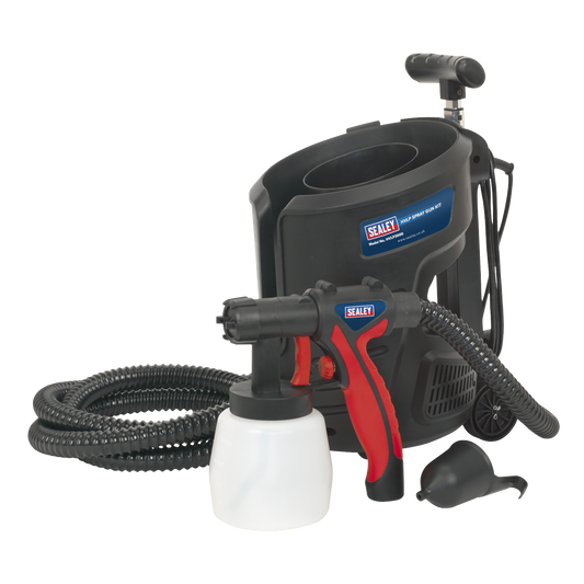 Sealey HVLP Spray Gun Kit Air Hose Length 3m 700W 800mL Pot Capacity HVLP3000