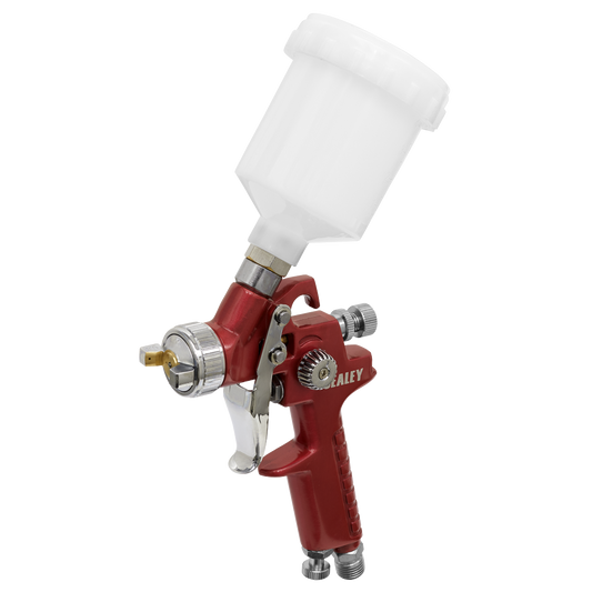 Sealey HVLP Gravity Feed Touch-Up Spray Gun Brass Air Cap 0.8mm Set-Up HVLP731