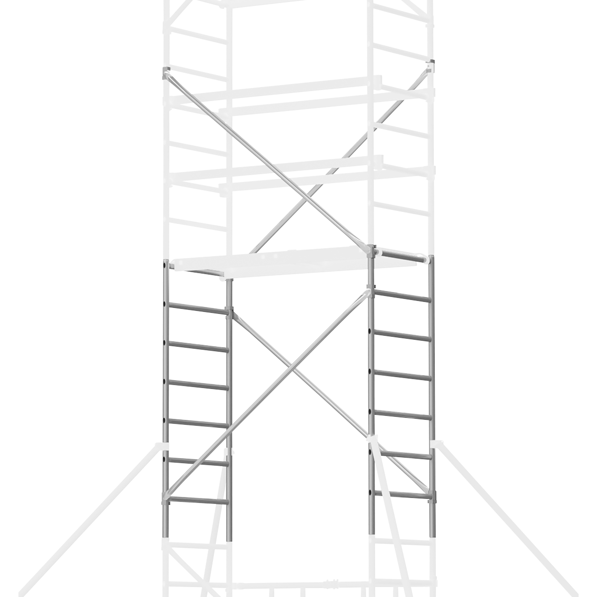 Sealey Platform Scaffold Tower Extension Pack 4 For SSCL1 5.17m Height SSCL4