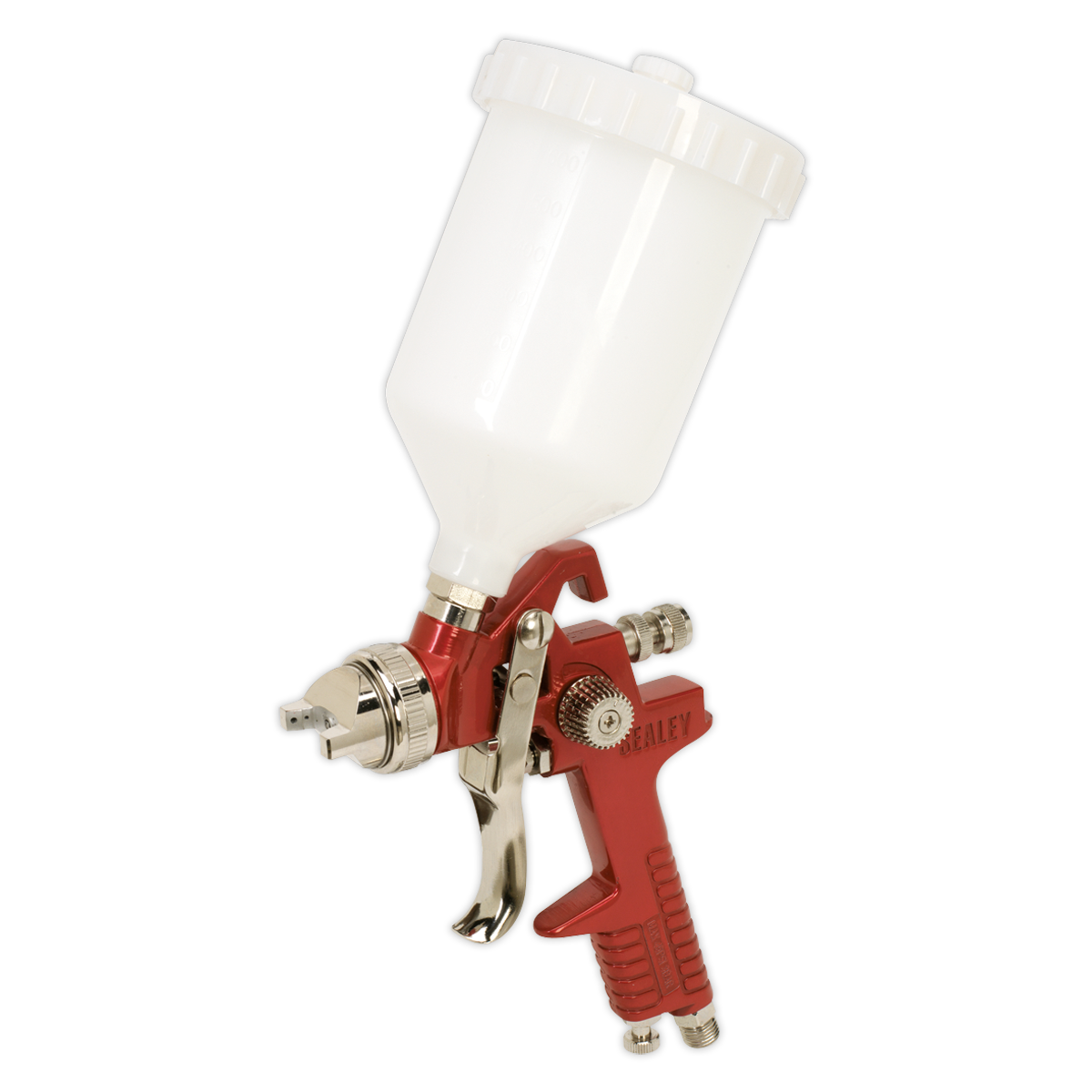 Sealey Gravity Feed Spray Gun With Round/Flat Fan Control 2.0mm Set-Up HVLP742