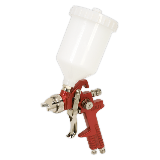 Sealey Gravity Feed Spray Gun With Round/Flat Fan Control 2.0mm Set-Up HVLP742