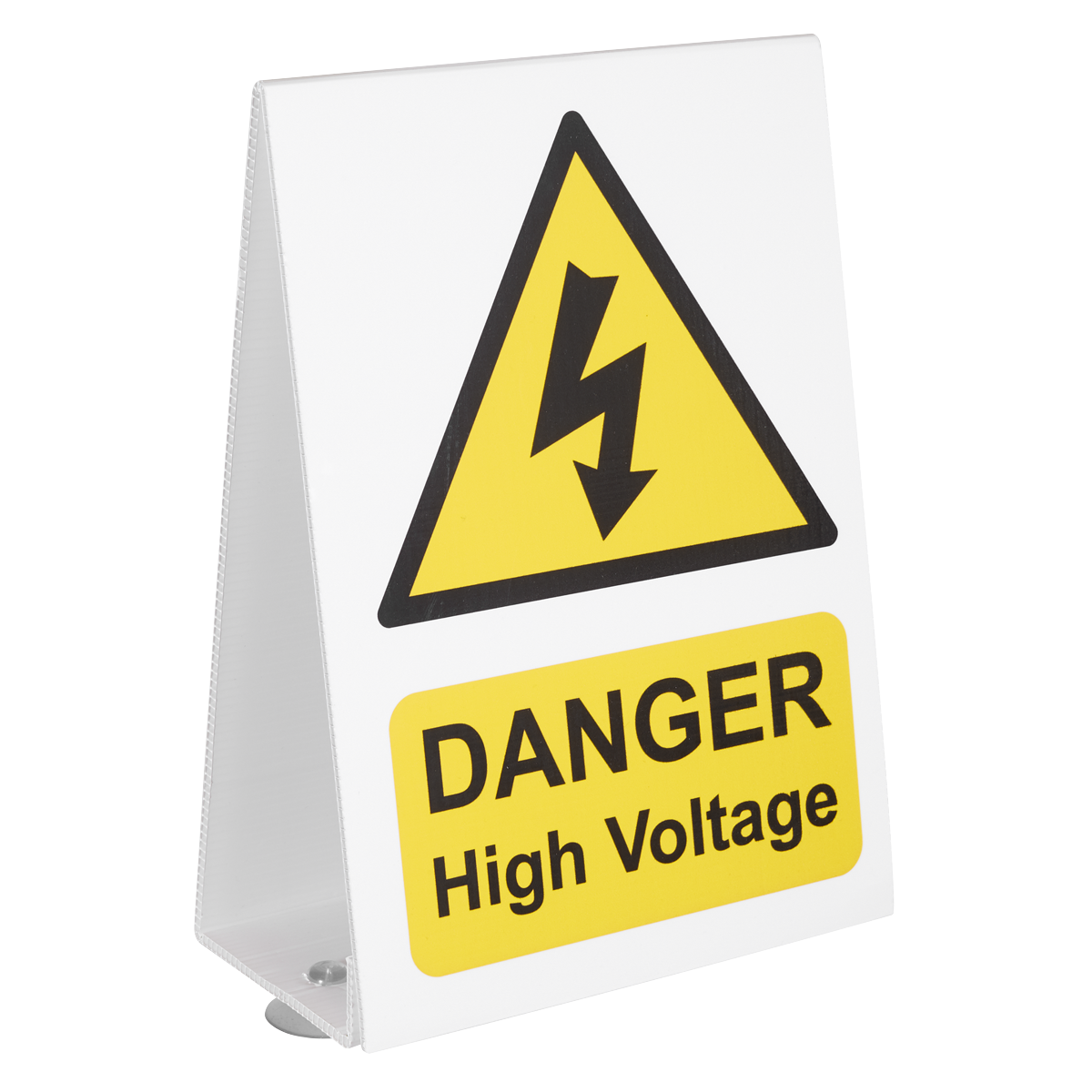 Sealey High Voltage Vehicle Warning Sign With Two Suction Cups On the Base HVS1