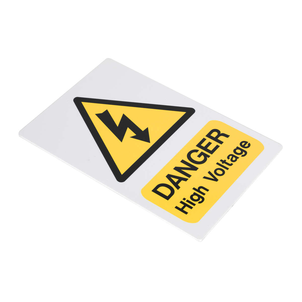 Sealey High Voltage Warning Sign Rigid 3mm Thick Plastic 200 x 300mm HVSA4