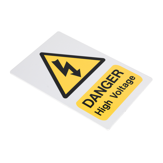 Sealey High Voltage Warning Sign Rigid 3mm Thick Plastic 200 x 300mm HVSA4
