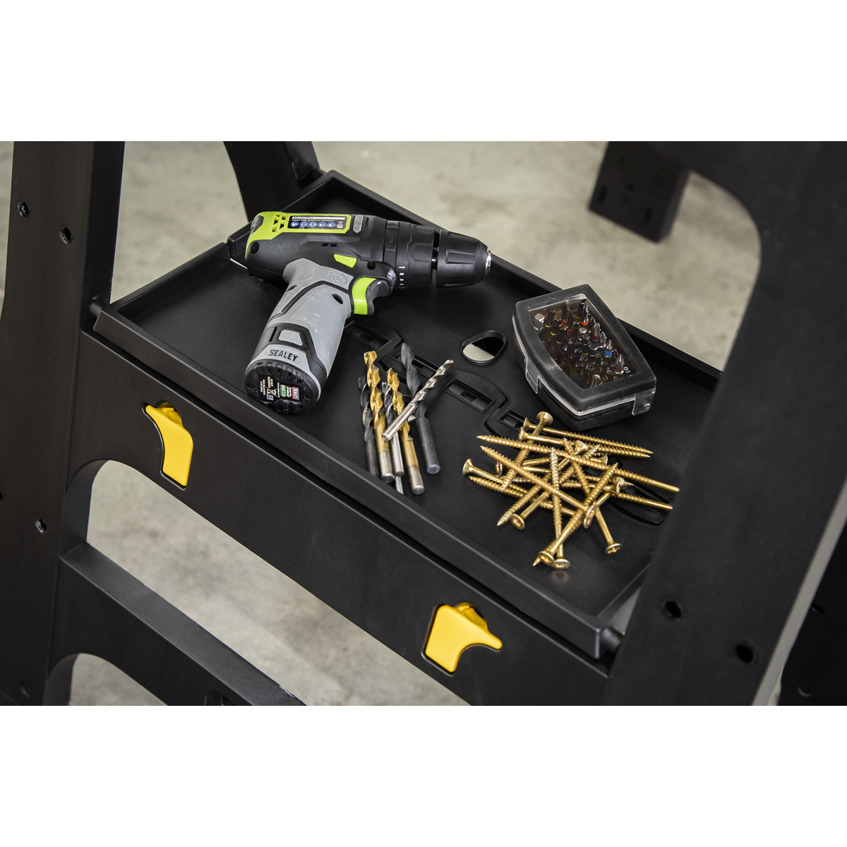 Sealey Heavy Duty Folding Composite Trestles Fully Collapsible 4 Hooks FDT42