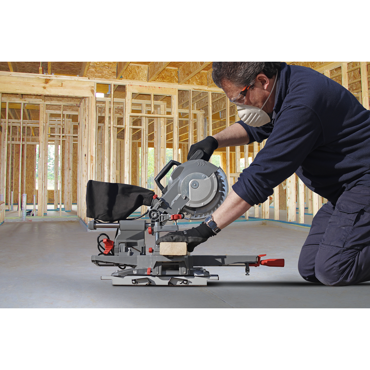 Sealey Benchclaw Mitre Saw Workbench Clamp Universal Portable - Silver SBC01
