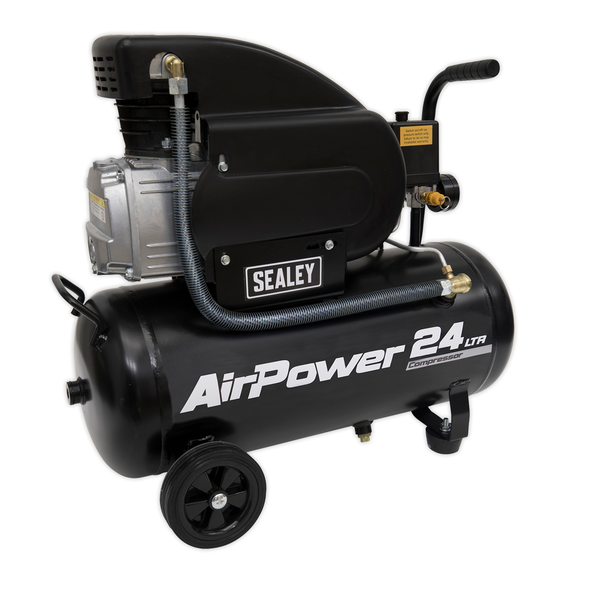 Sealey 24L Direct Drive Air Compressor 2hp 116PSI 8 Bar - Black SAC2420A