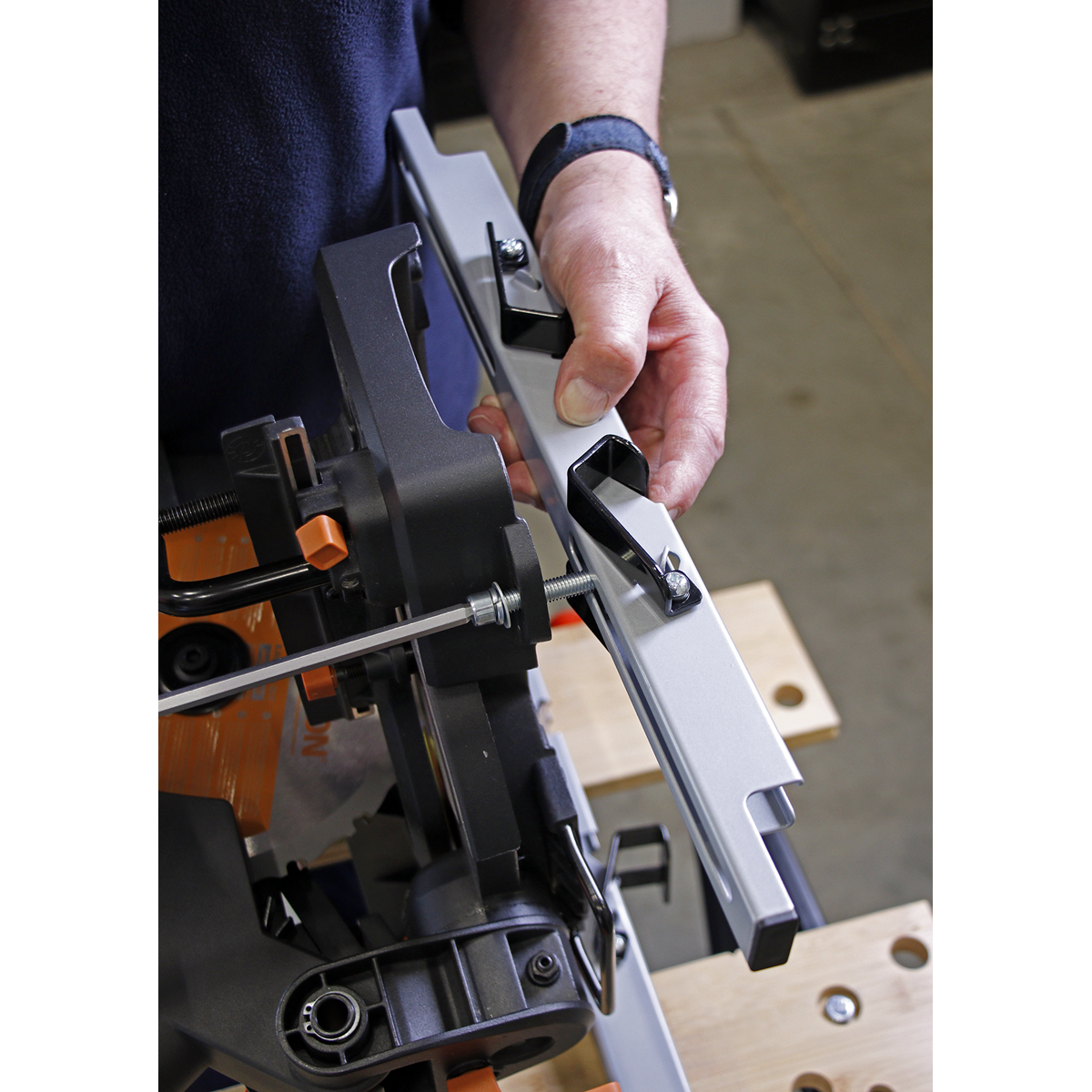 Sealey Benchclaw Mitre Saw Workbench Clamp Universal Portable - Silver SBC01