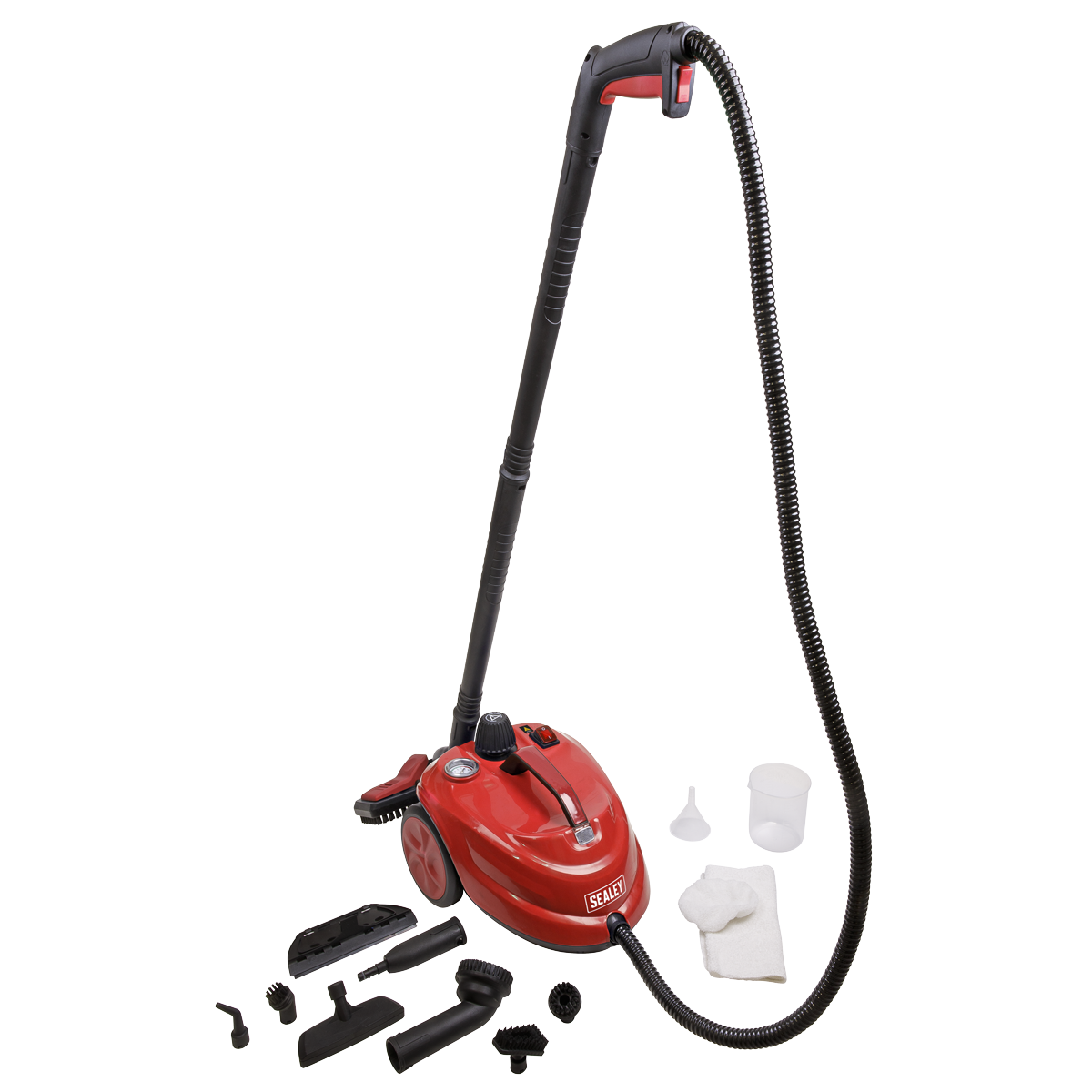 Sealey 2000W Steam Cleaner 2L Tank IP Rating IPX4 60°C - Red/Black VMSC01