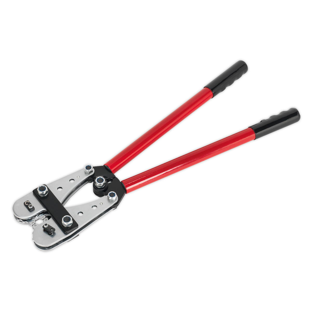 Sealey Copper Lug Terminal Crimping Tool 10-120mm² Hard Steel Red AK120B