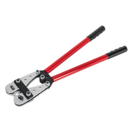 Sealey Copper Lug Terminal Crimping Tool 10-120mm² Hard Steel Red AK120B