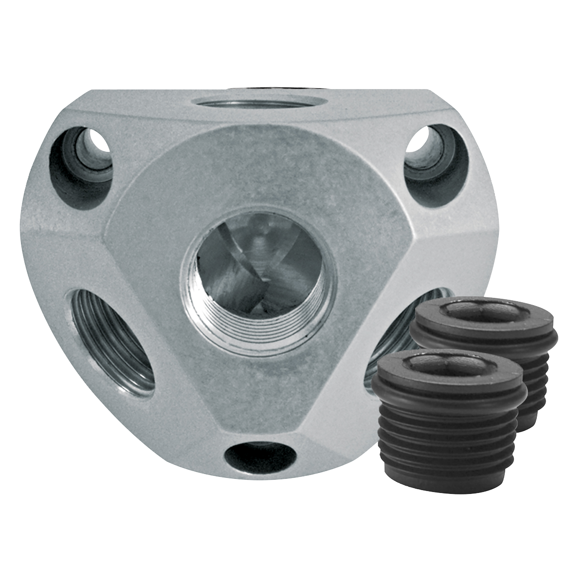Sealey SharkBite 12m 2-Drop Air Supply System Kit Pipe Elbow Tee Adaptor SBAKIT2