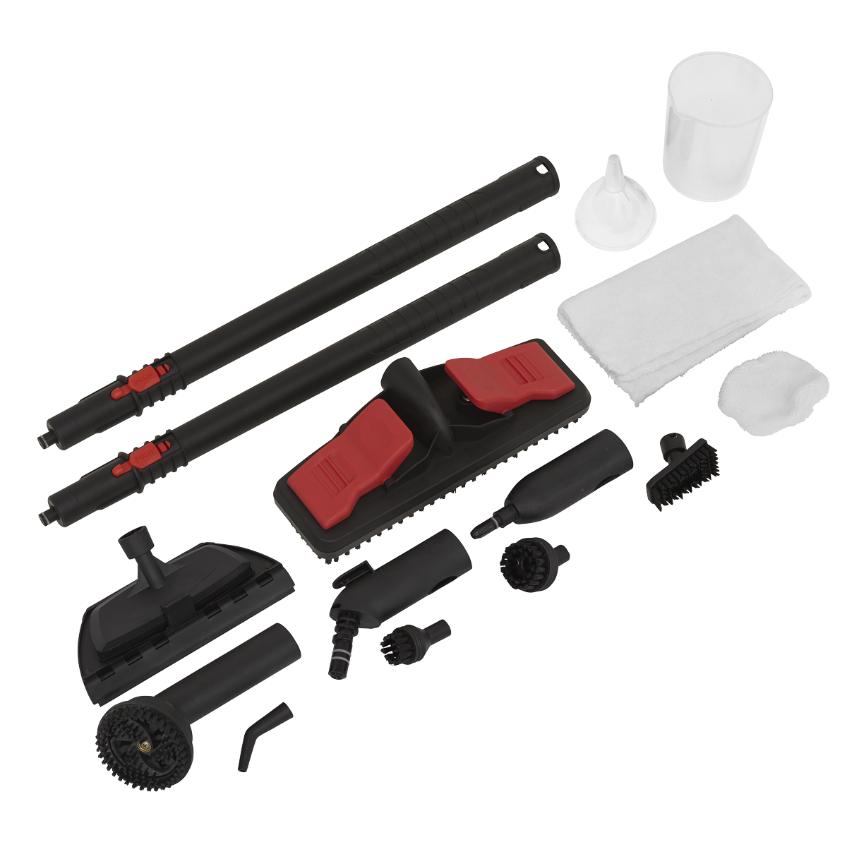 Sealey 2000W Steam Cleaner 2L Tank IP Rating IPX4 60°C - Red/Black VMSC01
