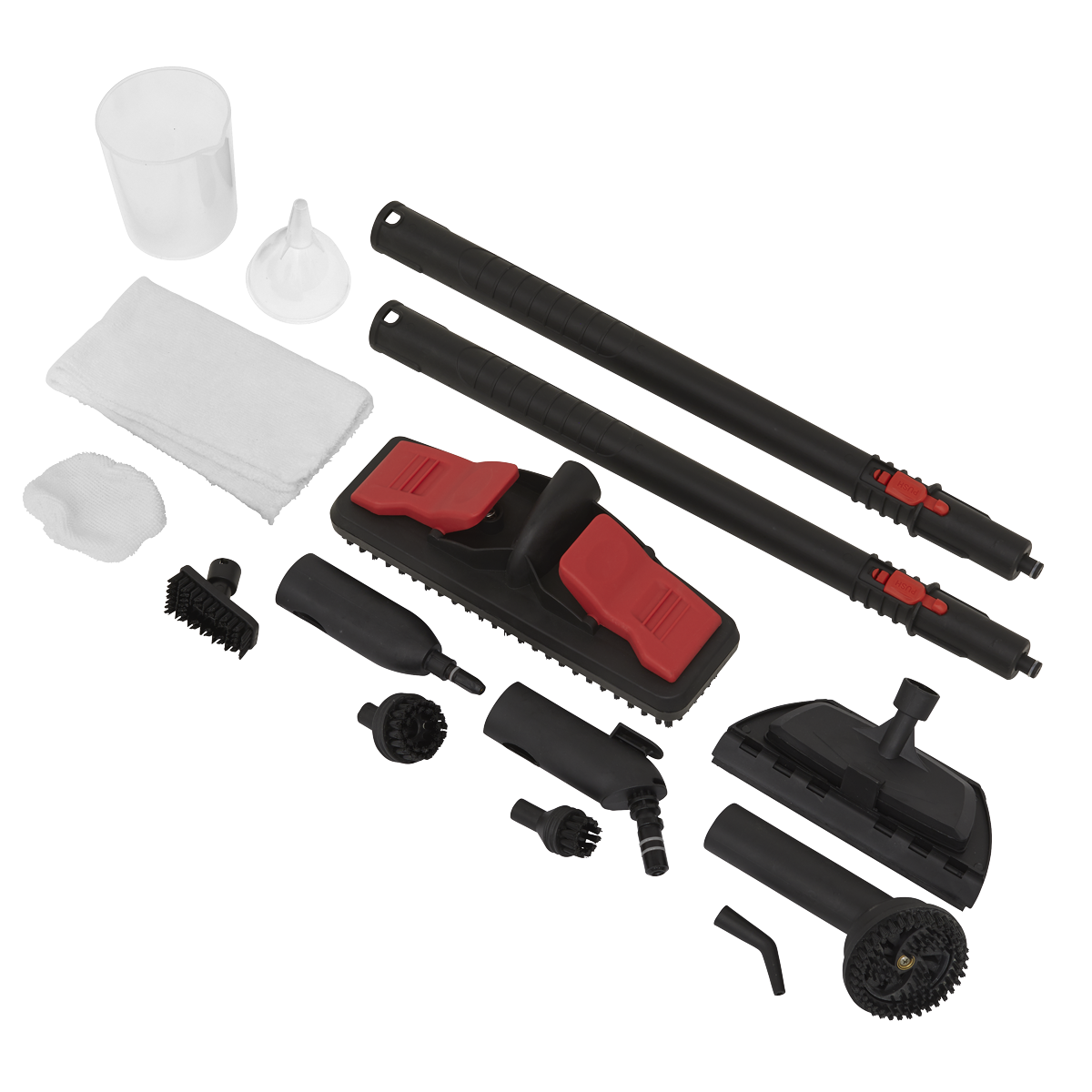 Sealey 2000W Steam Cleaner 2L Tank IP Rating IPX4 60°C - Red/Black VMSC01