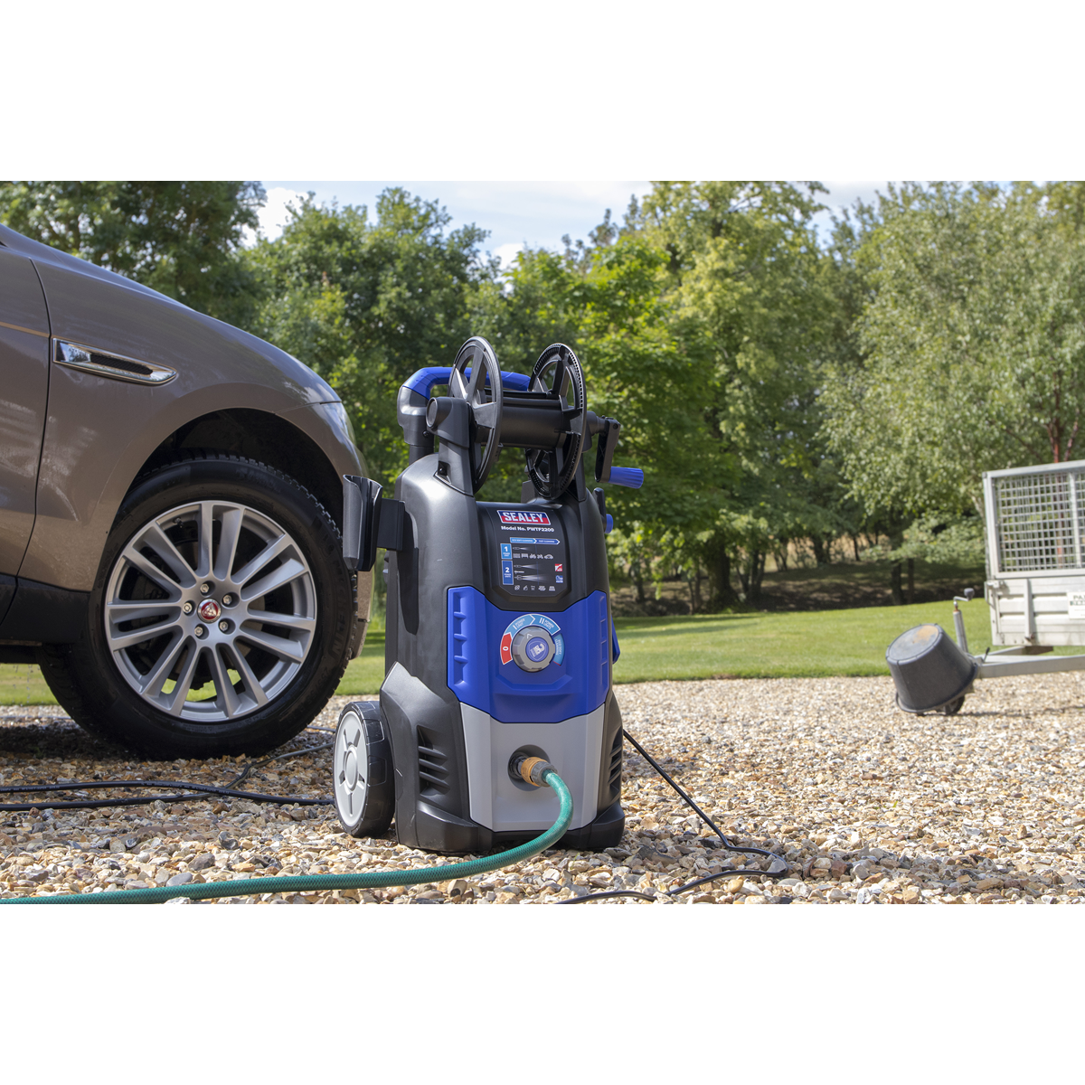 Sealey Pressure Washer 150bar 810ltr/hr Twin Flow 230V 1250W 8m Hose PWTF2200