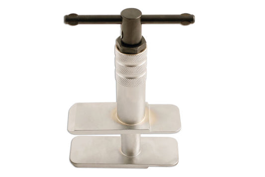 LASER 5180 Motorcycle Brake Piston Tool Steel T-Bar Dual Plate Black/Silver