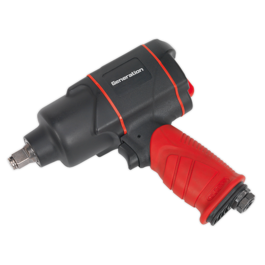 Sealey Composite Air Impact Wrench 1/2" Square Drive Twin Hammer GSA6006