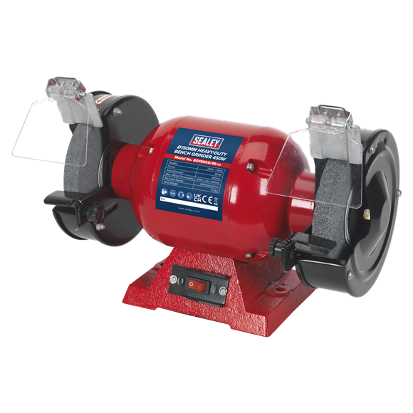 Sealey Bench Grinder 150mm 450W/230V Heavy Duty Eye Shields Included BG150XD/99