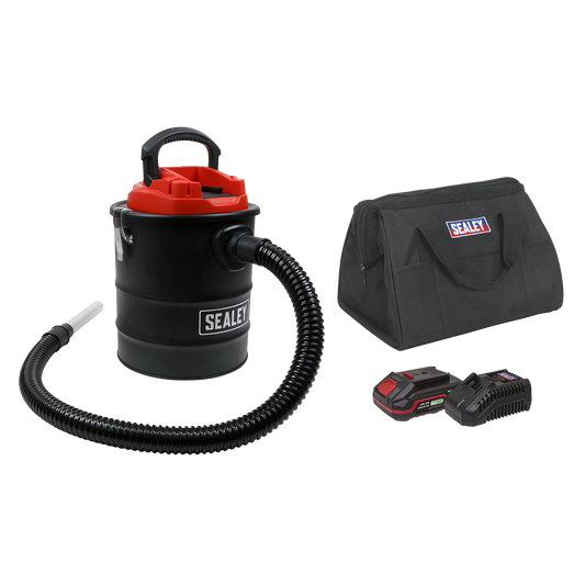 Sealey 20V 2Ah SV20 Series 15L Handheld Ash Vacuum Cleaner Kit CP20VAVKIT1