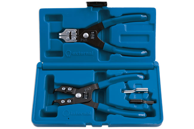 LASER 5215 2Pcs Circlip Pliers Set 12-50mm Internal & External Chrome-Molybdenum