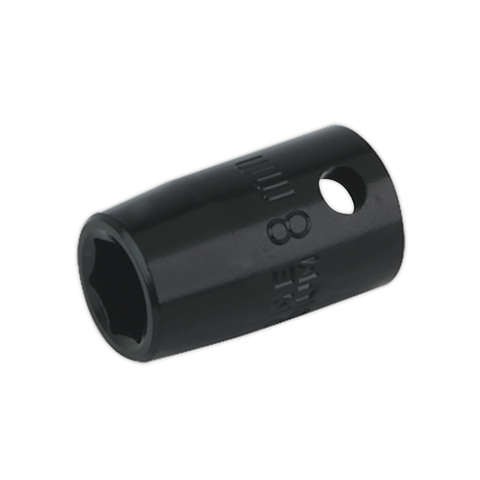 Sealey Impact Socket WallDrive 8mm 3/8" Drive Chrome Vanadium Black IS3808