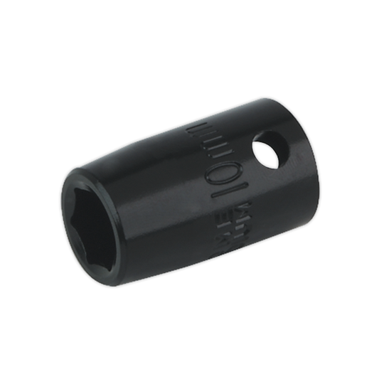 Sealey Impact Socket WallDrive 10mm 3/8" Drive Chrome Vanadium Black IS3810