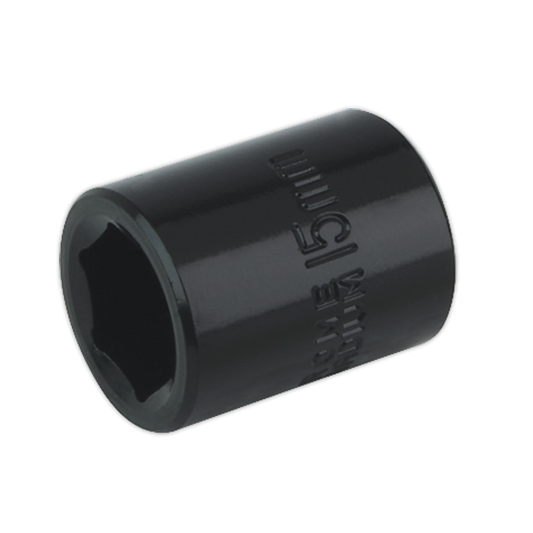 Sealey Impact Socket Tool 15mm 3/8" Square Drive - ‎Corrosion Resistant IS3815