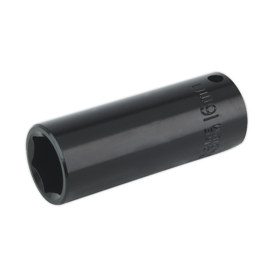 Sealey Impact Socket Tool 16mm Deep 3/8" Square Drive ‎Anti Corrosion IS3816D