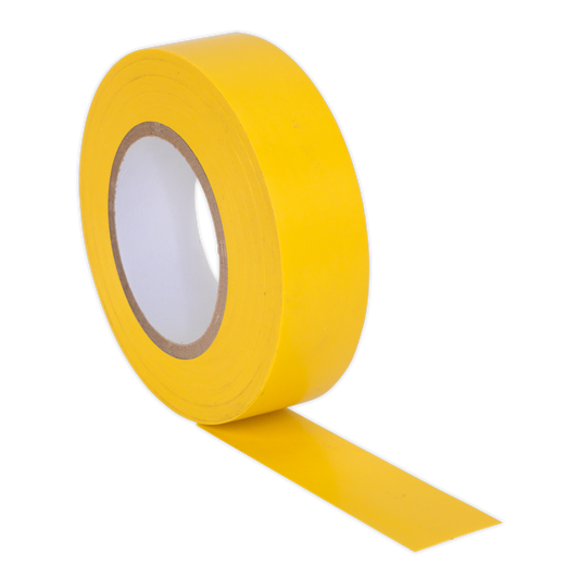 Sealey PVC Insulating Tape Electrical PVC 19mm x 20M Yellow Pack of 10 ITYEL10