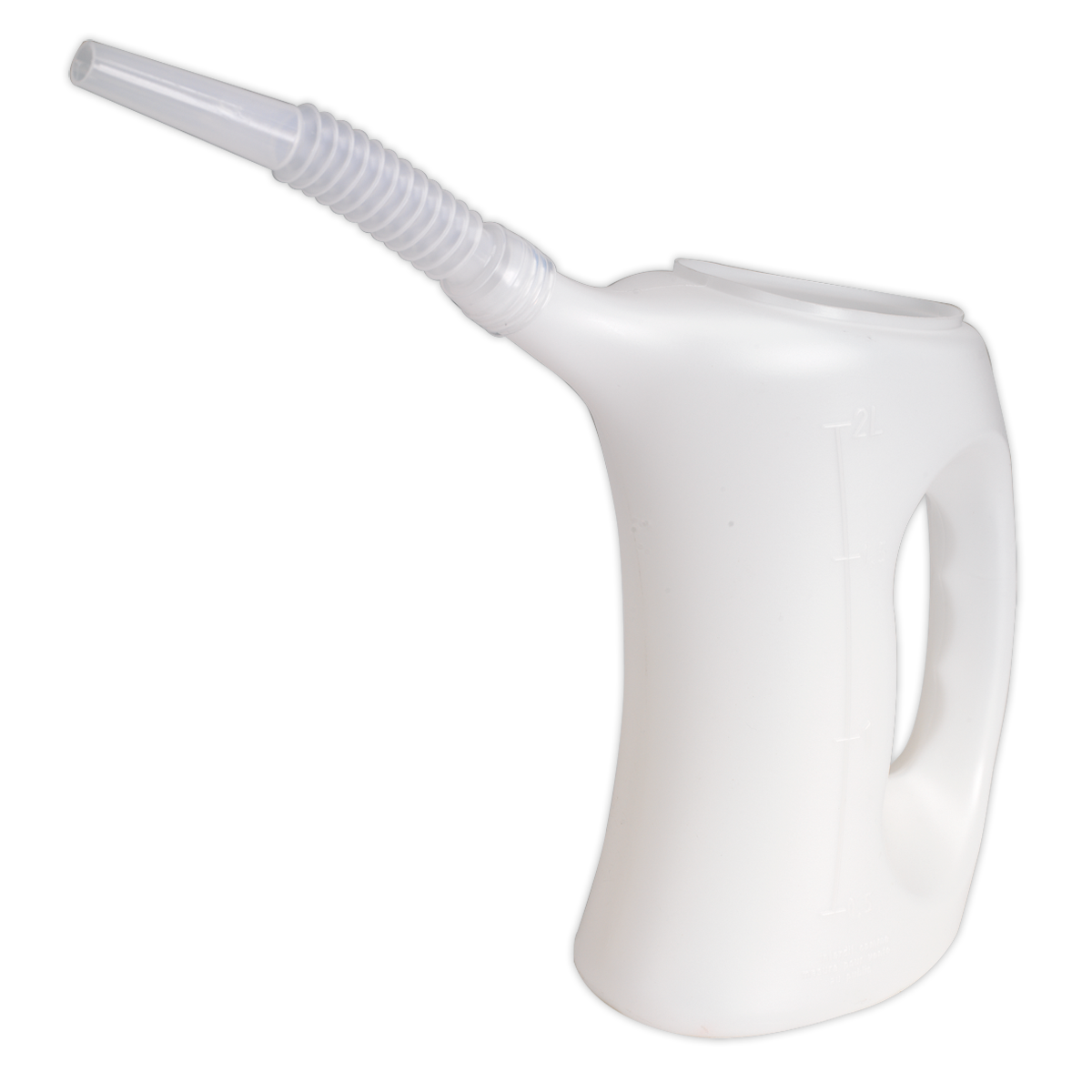 Sealey 2L Measuring Jug 2 Litre Removable Flexible Spout Oil Fuel Resistant J2F