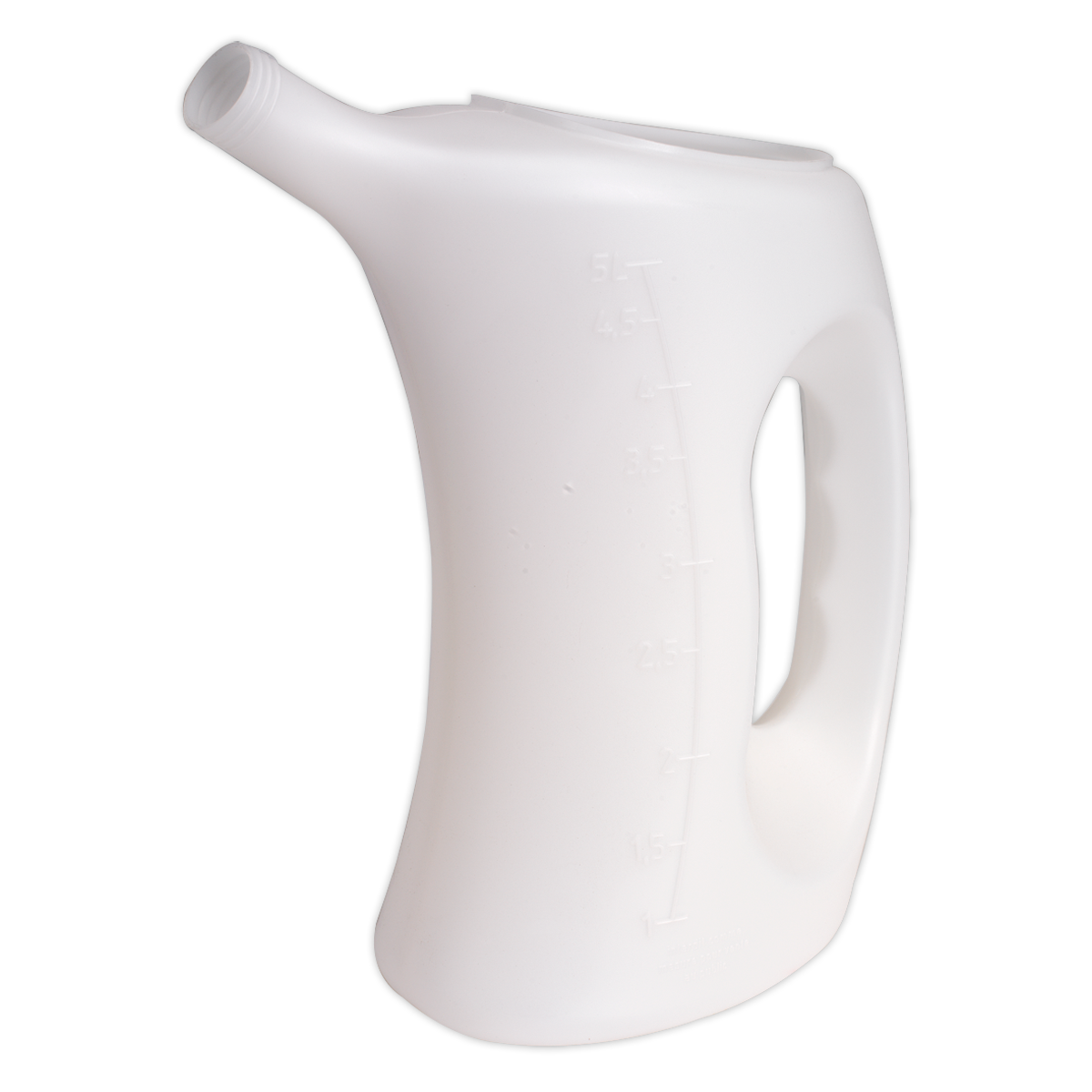 Sealey 5L Measuring Jug 5 Litre Fixed Straight Spout Oil Fuel Acid Resistant J5