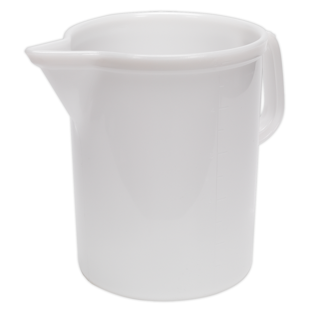 Sealey Measuring Jug 5L With 500mL Graduations Low Density Polythene White J5E