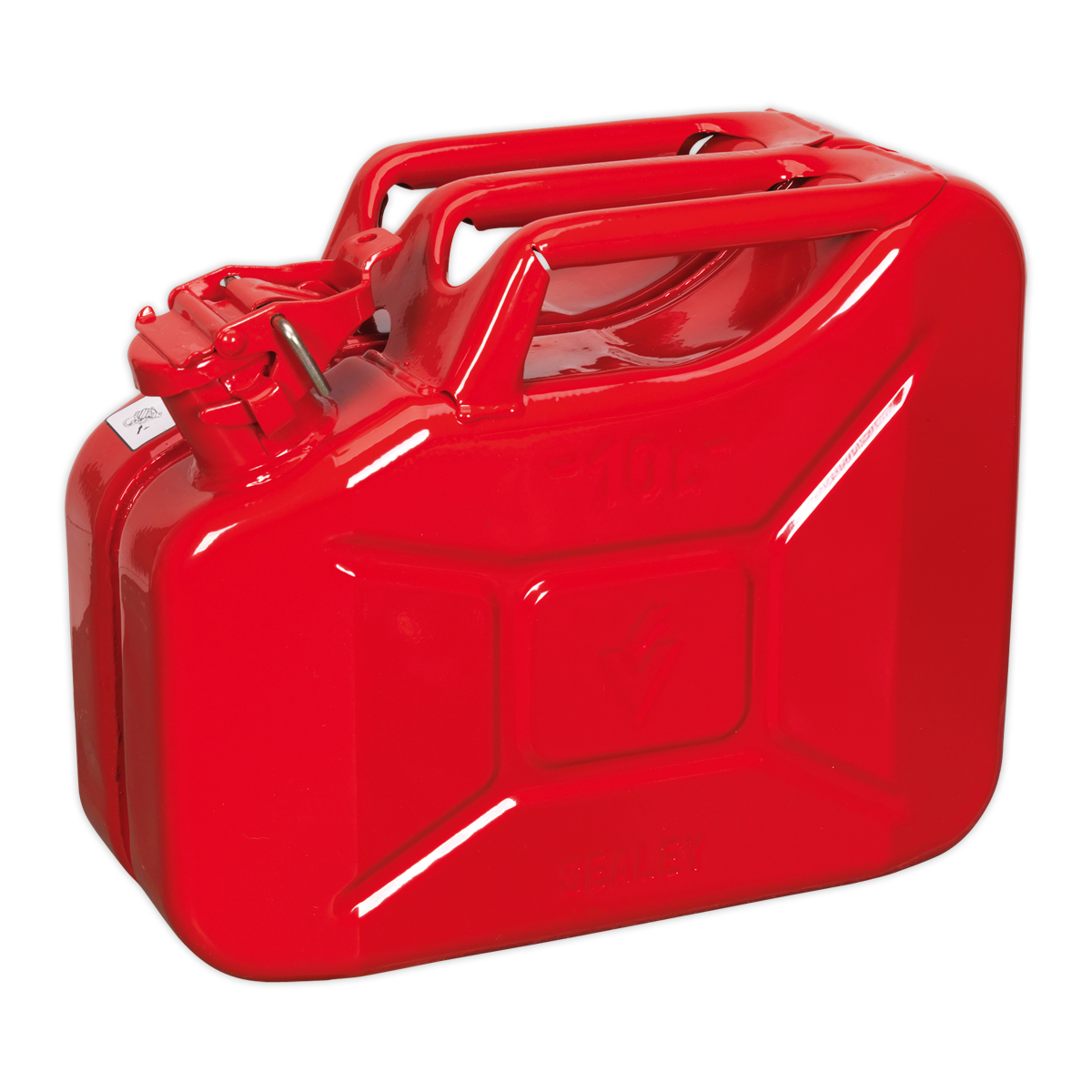 Sealey Jerry Can Pickled Steel Sheet With Fuel Resistant Lining 10L - Red JC10