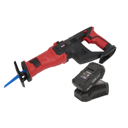 Sealey SV20 Series Cordless Reciprocating Saw Kit 20V 2Ah Red/Black CP20VRSKIT1