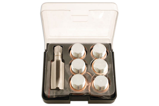 LASER 5229 Oil Drain Plug Thread Repair Kit M20 x 1.5 With 6 Plugs & 12 Washers