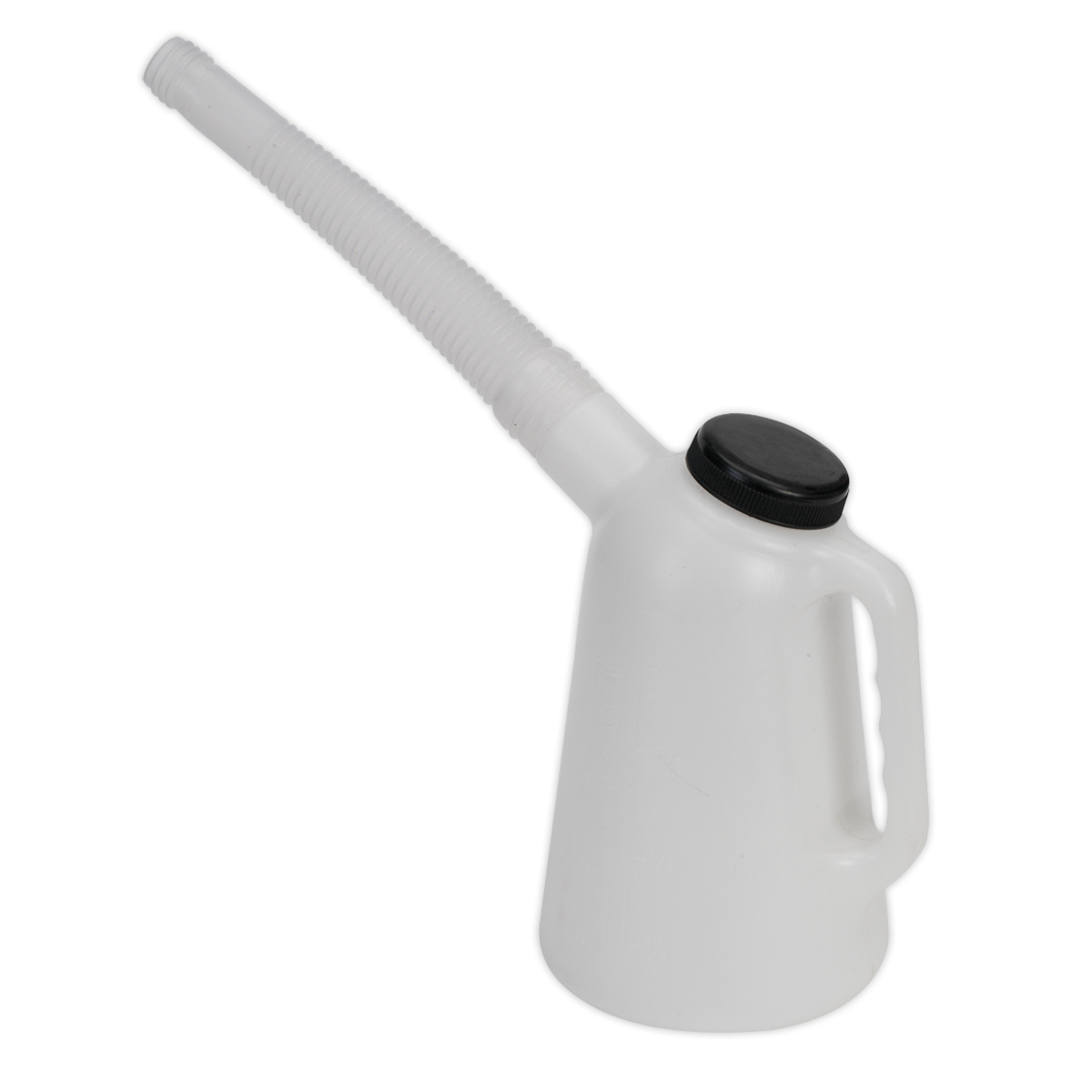 Sealey 1L Oil Container With Lid & Flexible Spout Polyethylene - White JDL1