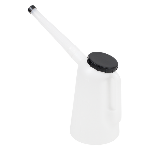 Sealey Oil Container With Lid & Flexi-Spout Polyethylene 2L - White JDL2