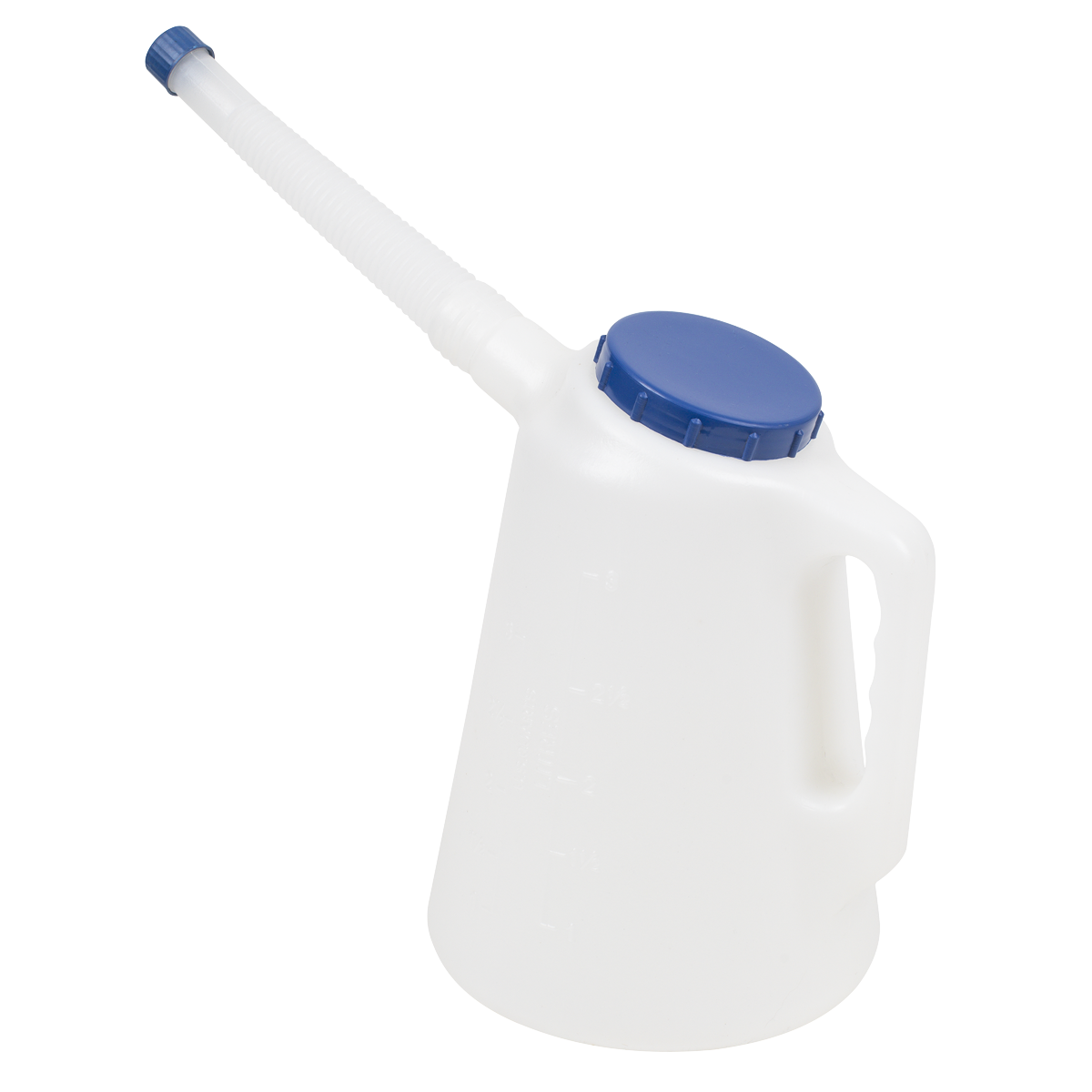 Sealey Oil Container With Flexible Spout & Measuring Scale 3L Blue Lid JDL3B