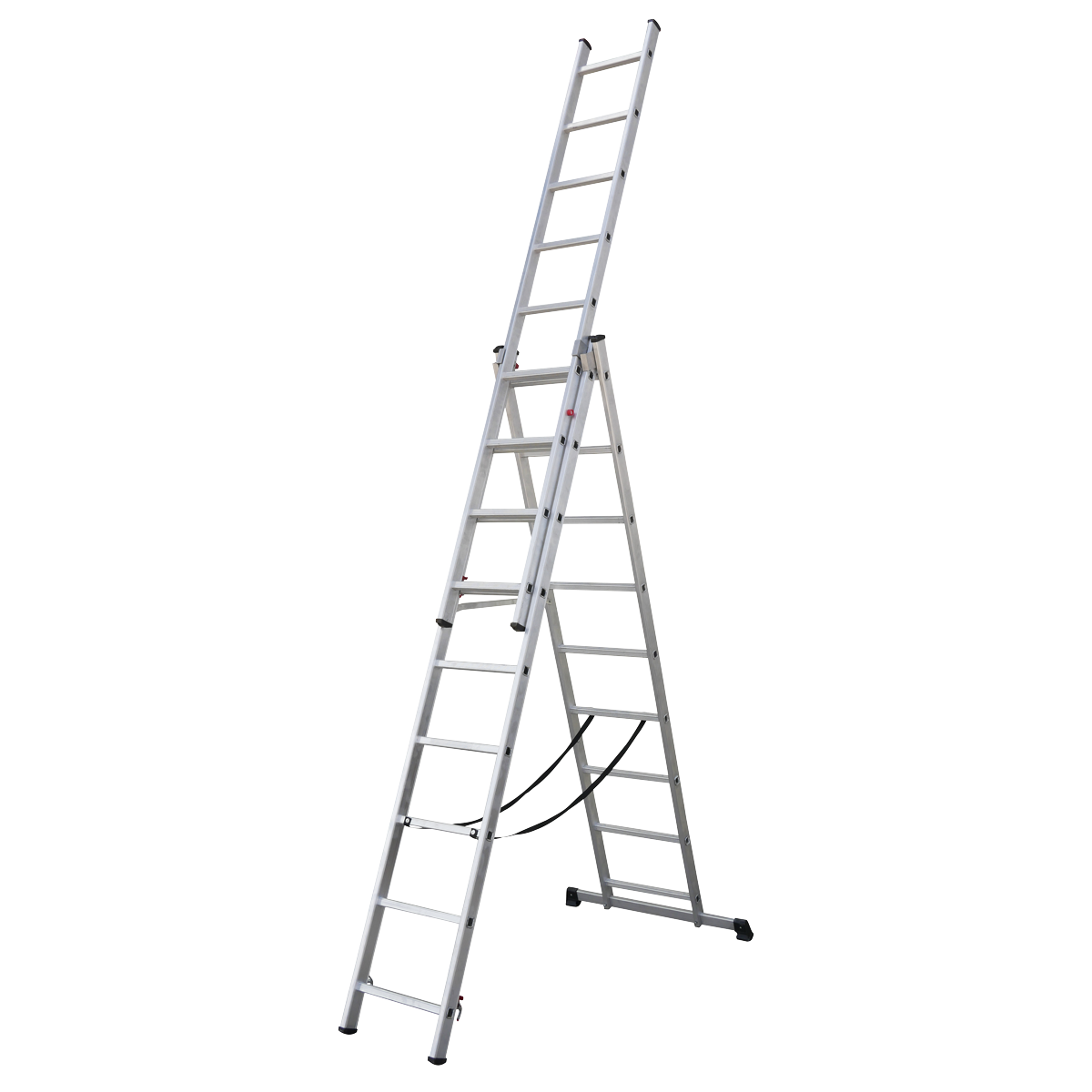 Sealey Extension Combination Ladder Aluminium 3 x 9 Steps 150kg 6.5m Height ACL3