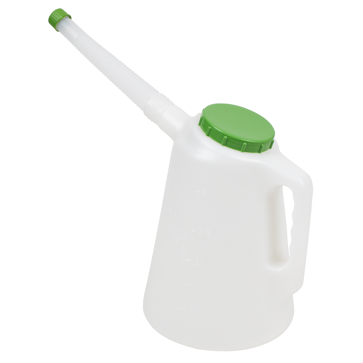 Sealey Oil Container With Flexible Spout & Measuring Scale 3L Green Lid JDL3G