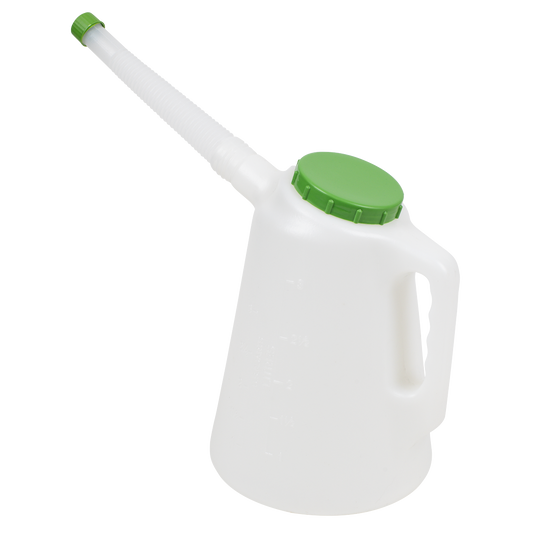 Sealey Oil Container With Flexible Spout & Measuring Scale 3L Green Lid JDL3G
