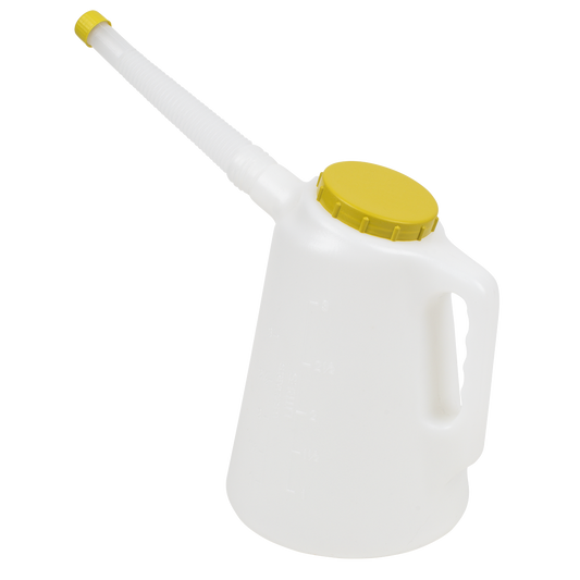 Sealey Oil Container With Flexible Spout & Measuring Scale 3L Lime Lid JDL3L