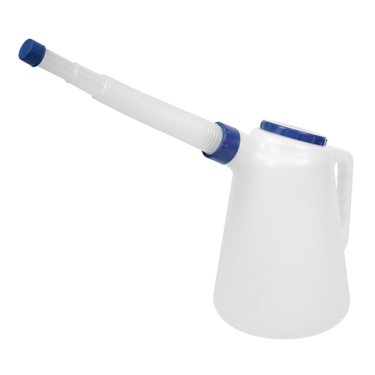 Sealey 5 Litres Oil Container With Blue Lid & Flexible Spout Polyethylene JDL5B
