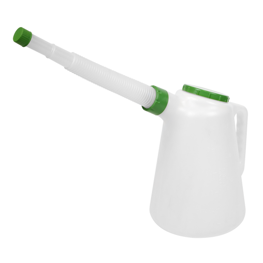 Sealey Oil Container With Green Lid & Flexible Spout 5 Litres Polyethylene JDL5G