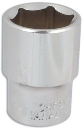 LASER 0815 Socket Wrench Insert 1/2" Drive 19mm Spanner Chrome Vanadium Steel