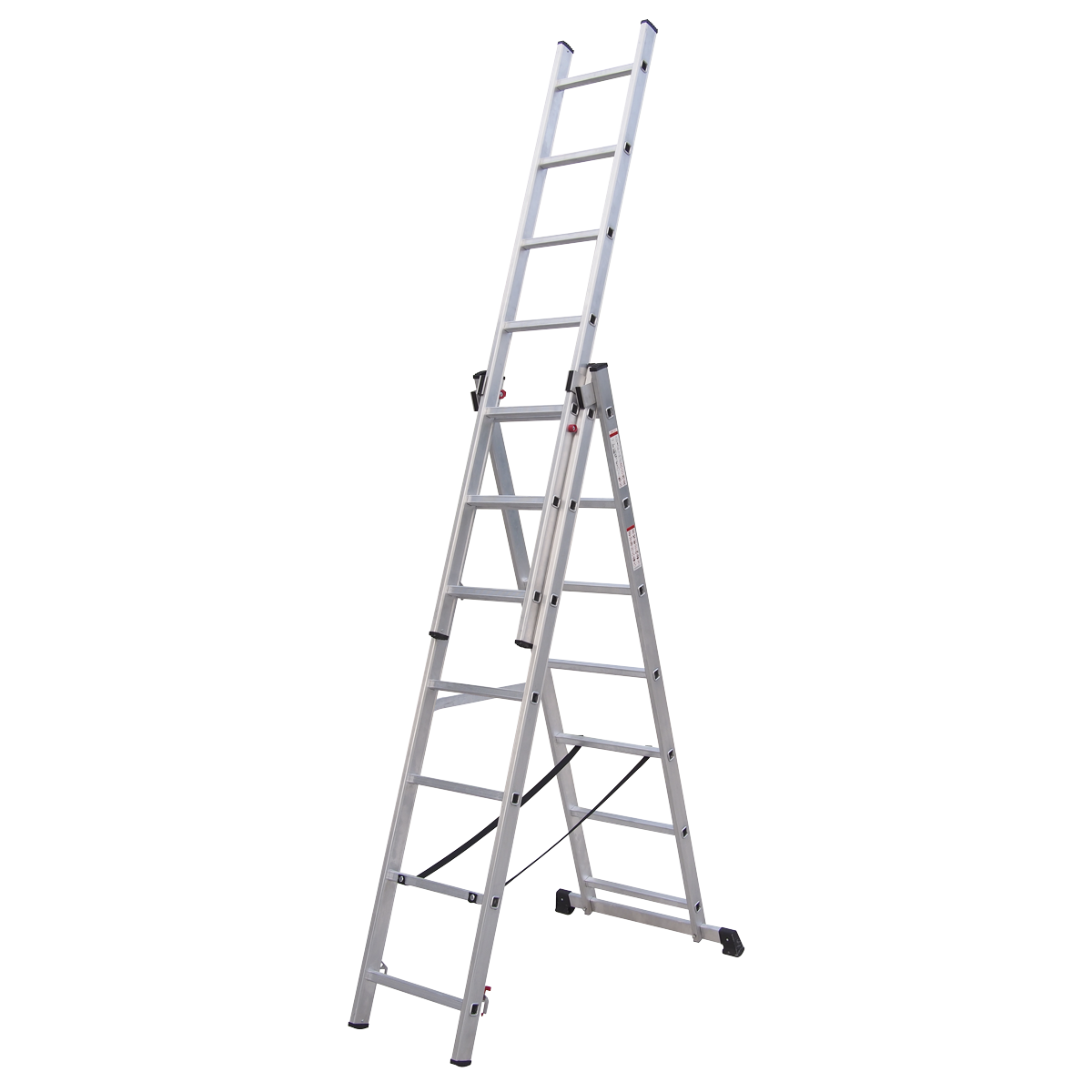 Sealey Extension Combination Ladder Aluminium 3 x 7 Steps 150kg 5m Height ACL307
