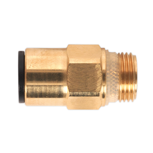 Sealey Brass SuperThread Straight Adaptor 12mm x 3/8" BSP Pack of 2 JGBC1238