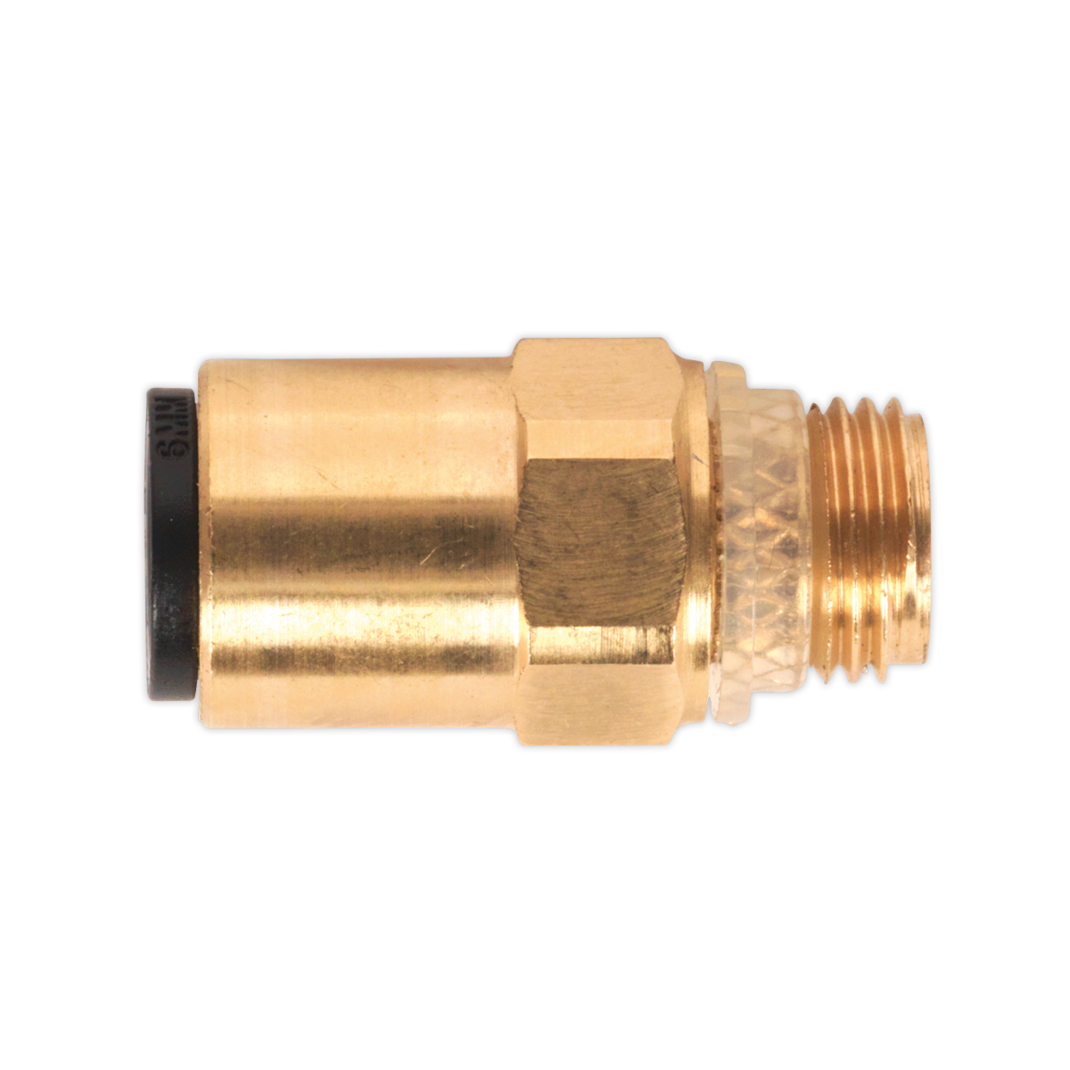 Sealey Brass SuperThread Straight Adaptor 6mm x 1/8" BSP Pack of 2 JGBC618