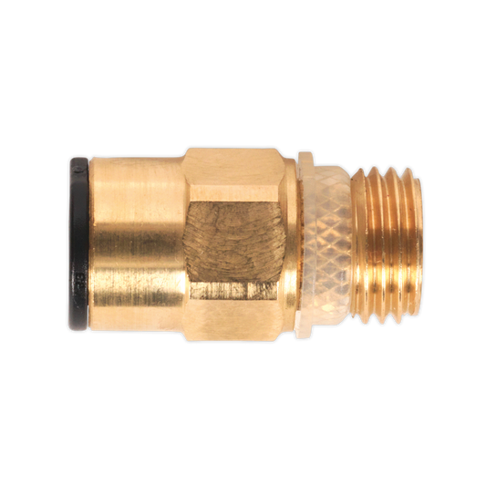 Sealey Brass SuperThread Straight Adaptor 8mm x 1/4" BSP Pack of 2 JGBC814